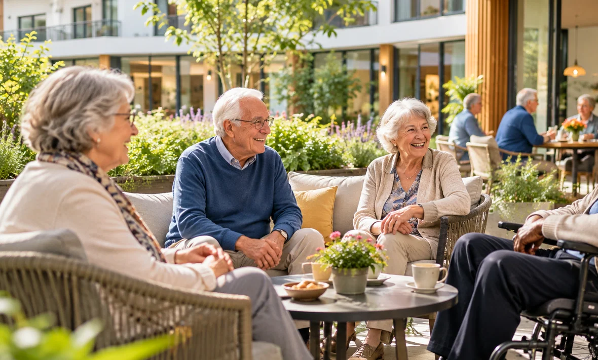 Shared houses where several older adults live together